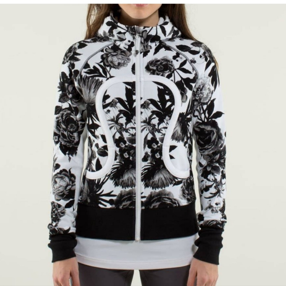 lululemon athletica Monochrome Floral Zip-Up Hoodie
